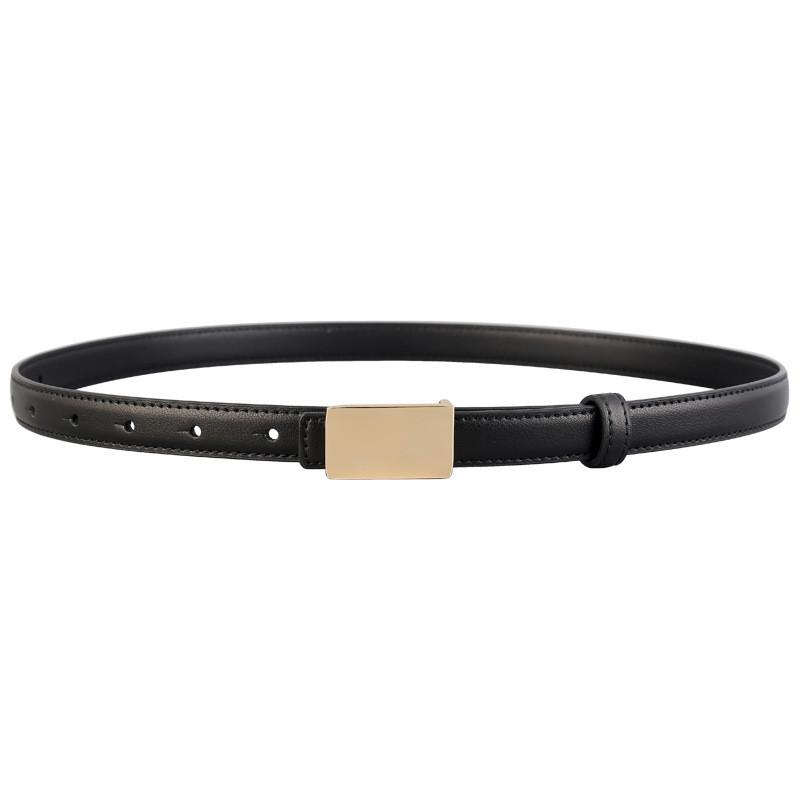 

Genuine Leather Womens Belt With Alloy Buckle For Casual And Office Wear чёрный