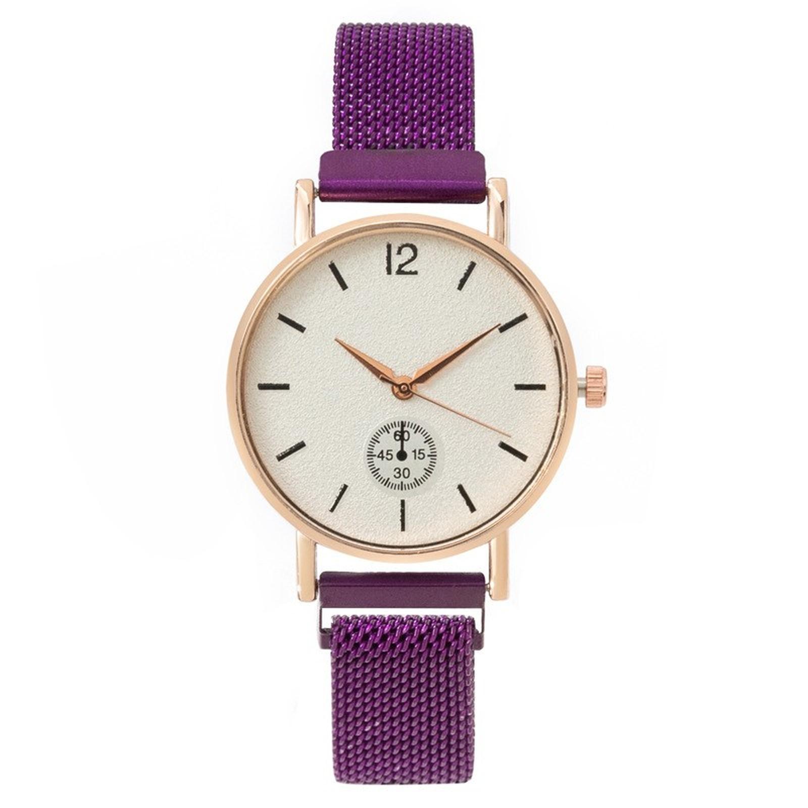 

Бренд Женские Часы Циферблат Розовое Золото Ремешок из Нержавеющей Стали Сетка Повседневная Мода Дропшиппинг Кварцевые Женские Часы