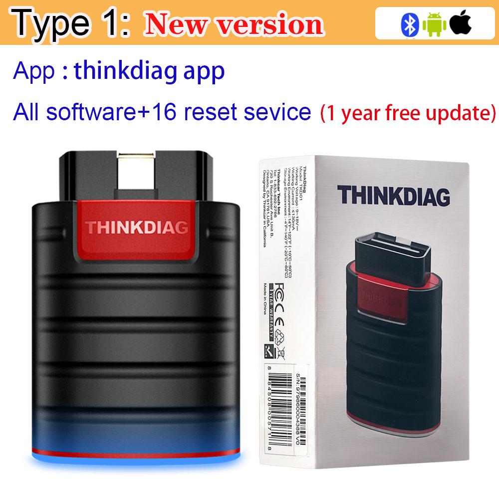 

Thinkdiag Hot Version OBD2 Car Diagnostic Tools With Full System 16 reset 1 year free OBD2 Scanner PK X431 iDiag Easydiag 3.0 Type 1