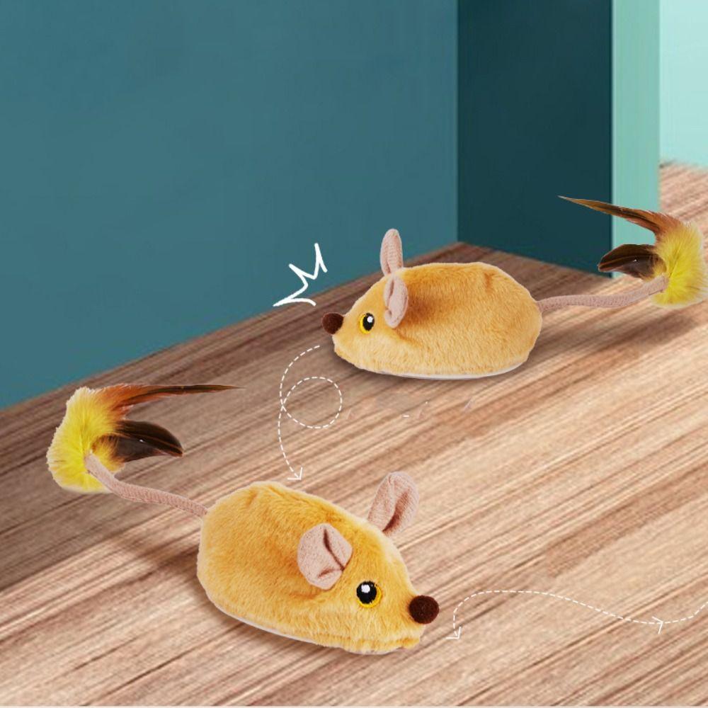 Steerable Automatic Sensing Moving Mouse Sound Electronic Squeaky Cat Toy  Indoor Cats