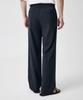 MUSINSA STANDARD [Cooltandard] One-Pleat Wide Elastic Waist Slacks [Navy]