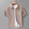 Men's Summer Striped Short-Sleeve Casual Shirt