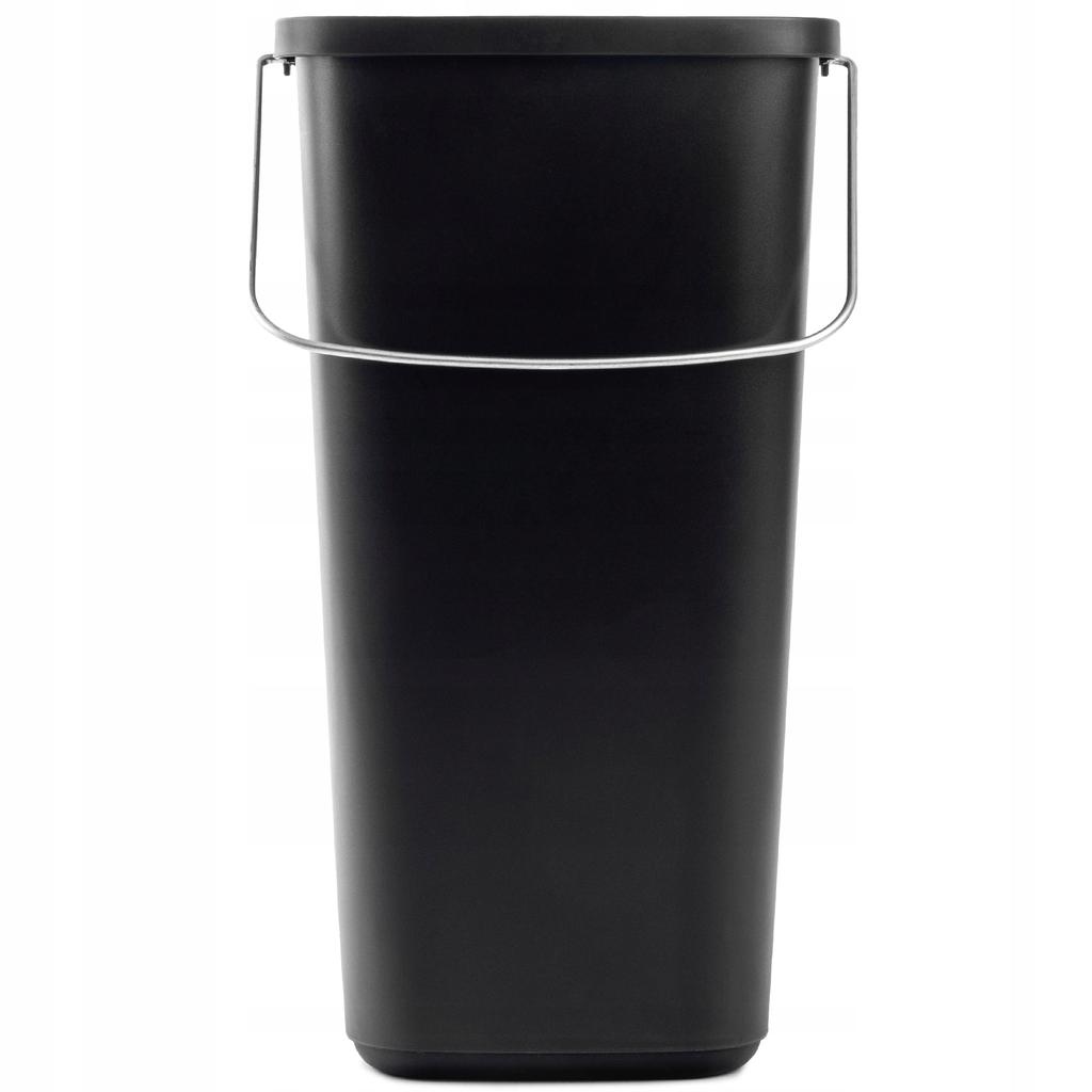 KADAX 12L Trash Can Waste Container Black with Handle Bucket