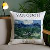 Van GGogh Art Cushion Cover Plush Fabric DoubleSided Printed Invisible Zipper Sofa Pillow Case Home Bedroom Decor