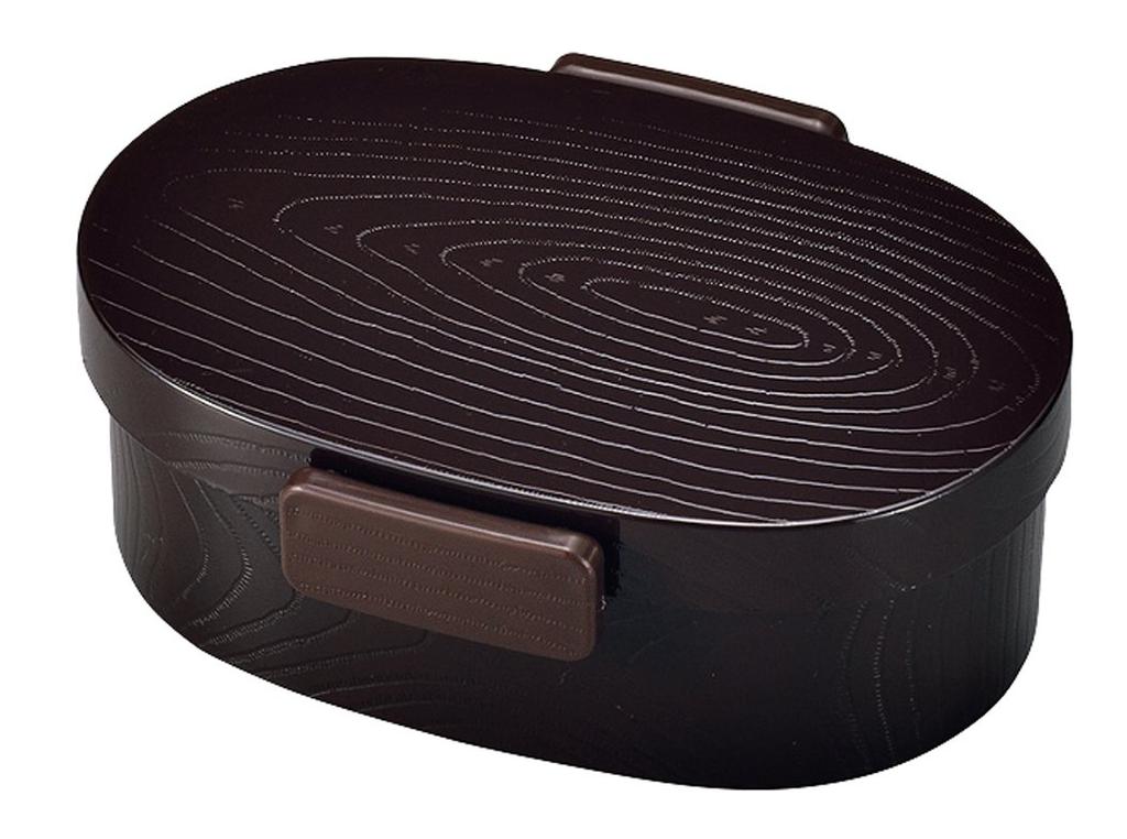 Tatsumiya Wood Grain Oval Bento Tight 52902 Tight-Style Box, Small, Urumi, Style,