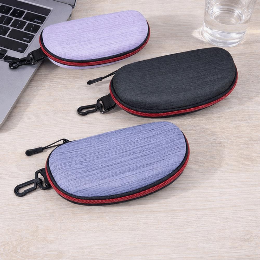 Large Capacity EVA Glasses Case with Carabiner Hook EVA Sunglasses Protective Case Anti-scratch Anti-splash Water