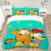 Zestaw poszewek na kołdrę 3 szt. Happy Garfield i Odi - Miękki i przytulny do sypialni, pokoju gościnnego i akademika Dekoracyjna pościel Zestaw 3-częściowy 1 poszewka na kołdrę + 2 poszewki na poduszki.