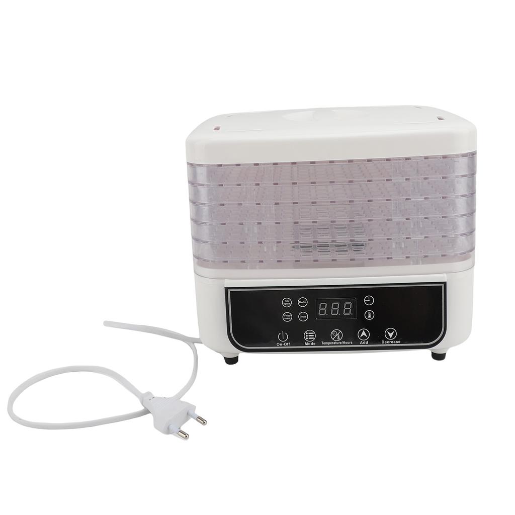 Food Dehydrator 160W 5 Trays LED Screen Dehydrated Dryer with Timer for Jerky Dog Treats Meat Fruit