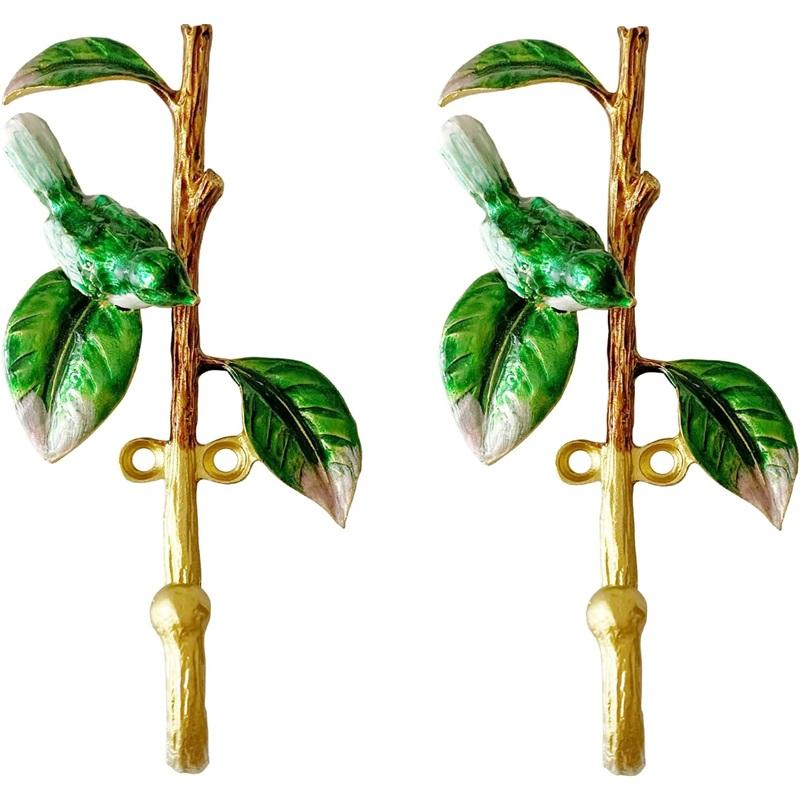 2er-Pack Dekorativer Wandhaken, Vintage Vogelform Metall-Wandhaken zum Aufhängen von Mänteln Kleidung Schlüsseln Hüten Handtüchern