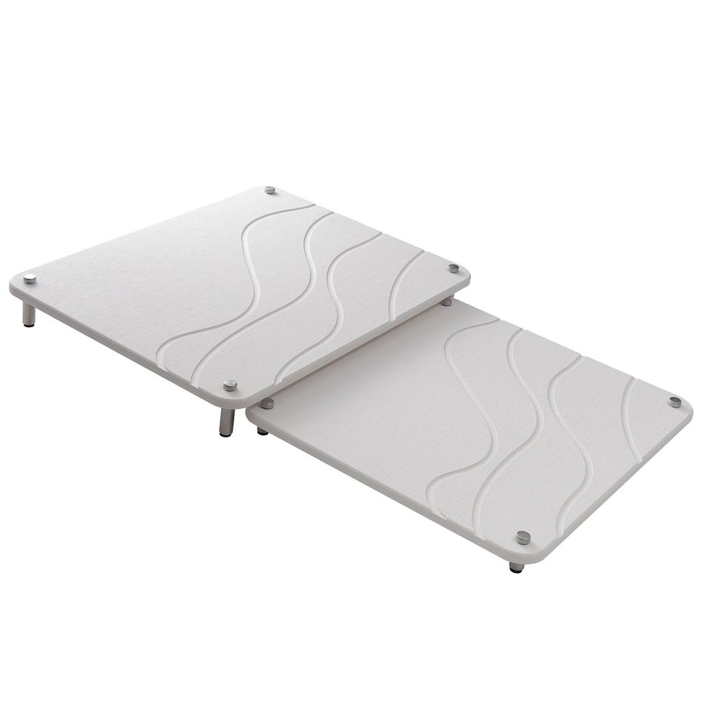2 Pcs Stone Drying Mat   Absorbent Quick Drying Stone for Kitchen Counter with Non Slip Feet