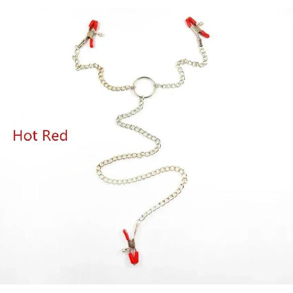 4 Style Steel Nipple Clamps With Chain Bdsm Bondage Slave Fetish Nipple Labia Clitoris Stimulator Sex Toys For Women Sexy Toys