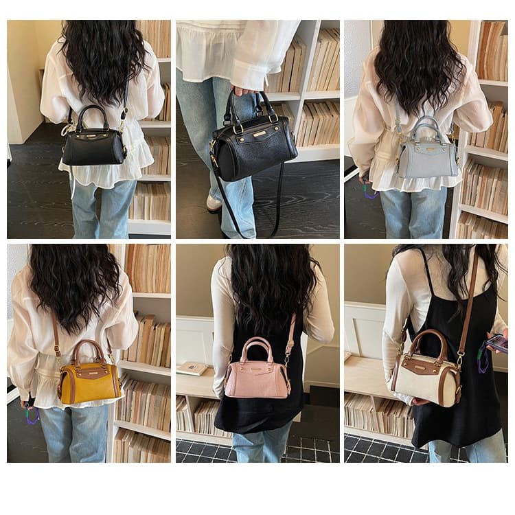 Color matching mini Boston bag women's shoulder bag