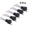 SWOOMEY 5 Pcs Car Relay Pin with Connector Relay Socket Black High Definition