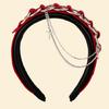 Punk Chain Buckle Headband for Cosplay Parties 2000s Halloween Costume Hairhoop Anime Metal Buckle Headbands