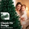 6ft/180cm Artificial Christmas Tree Fir Hinged Xmas Tree Green