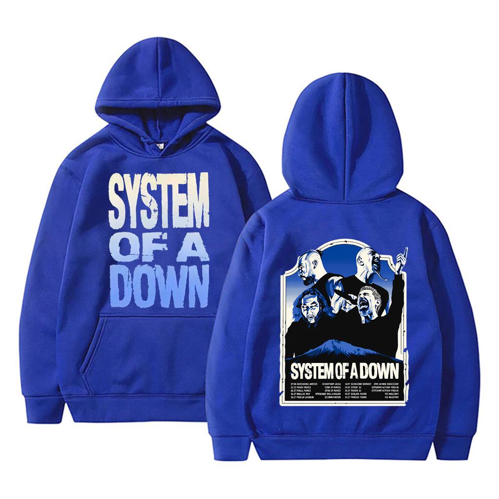 System of A Down Tour 2026 Hoodie Men Women Rock Vintage Oversized Sweatshirt Men's Clothing Fashion Harajuku Pullovers Hoodies
