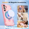 For Samsung Galaxy S25/S24 Case Compatible with MagSafe Kickstand TPU+PC Shockproof Phone Back Cover