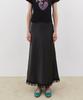 SINOON Satin Lace Long Skirt (Charcoal)