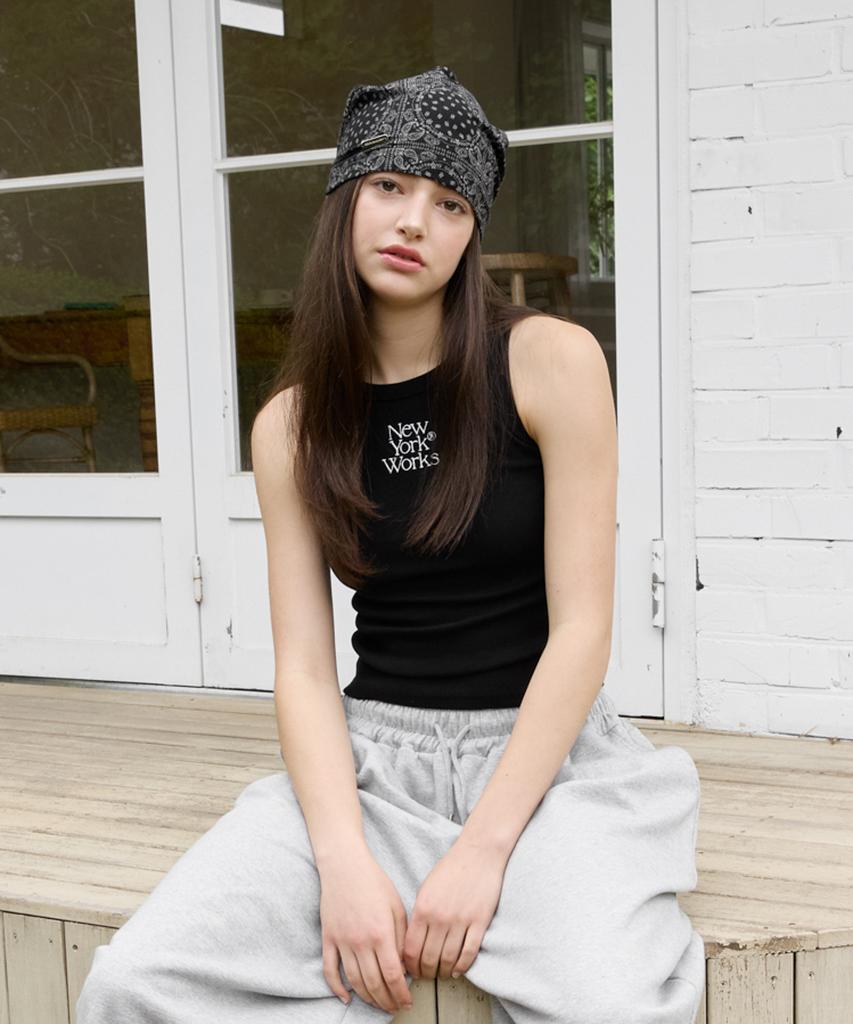 Nyuyogwogseu Summer Paisley Beanie Hat_ Black