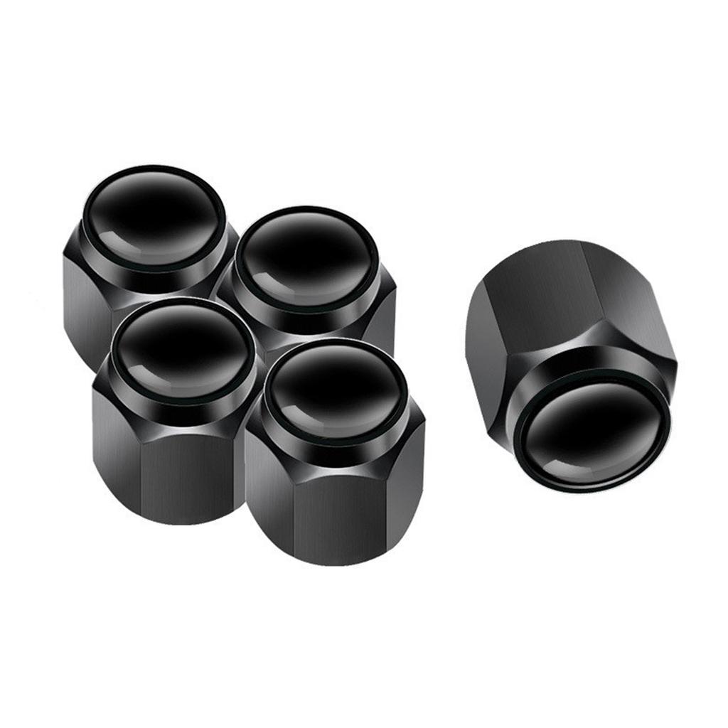 Tire Valves Caps with Rubber Seal Weather Resistant Valves Caps Universal Fitting Valves Caps Set 5pcs for Car SUVs Bikes Truck