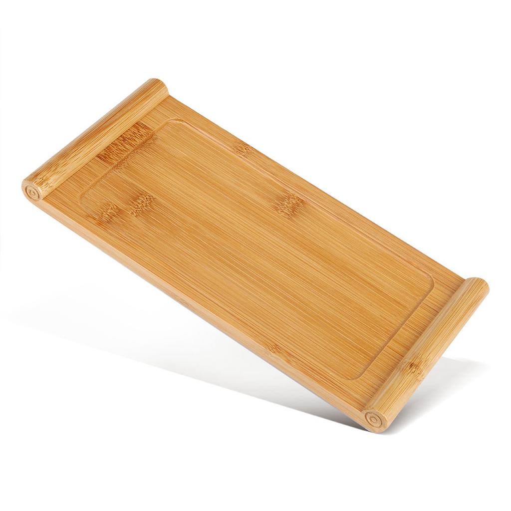 Bamboo Tea Tray Cup Plate Food Dessert Serving Tray Kung Fu Tea Accessory