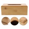 Solid Wood Tissue Box Shallow Color Storage Container Napkin Case Retro Home Office Decorative Paper Holder