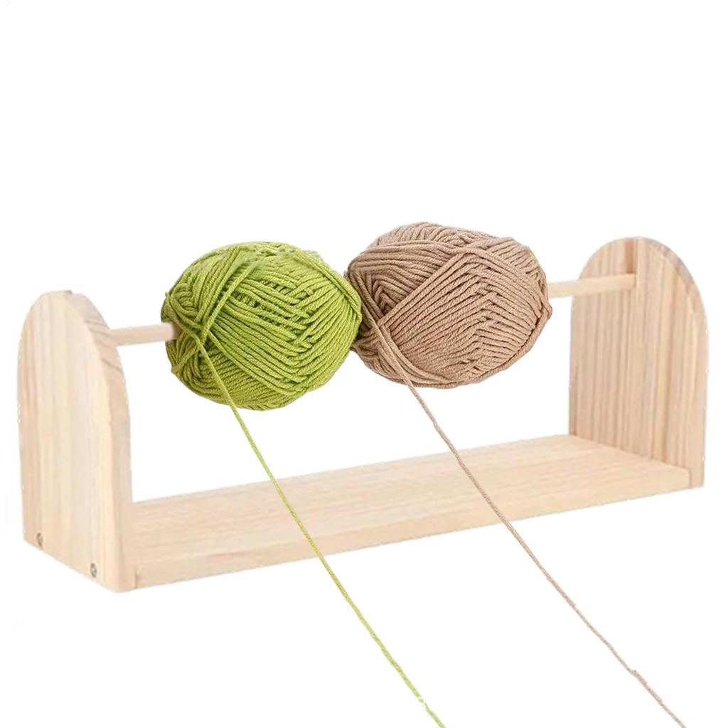 Soporte de madera para bobinas Desmontable Organizador de hilos de ganchillo y costura Soporte para bobinas de hilo Organizador Suministros para ganchillo