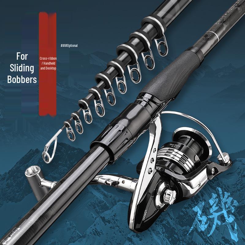 Commander Carbon Fiber Ultra-Hard Long Cast Fishing Rod with Sliding Float and Large Guide Ring for Hand-Sea Use
