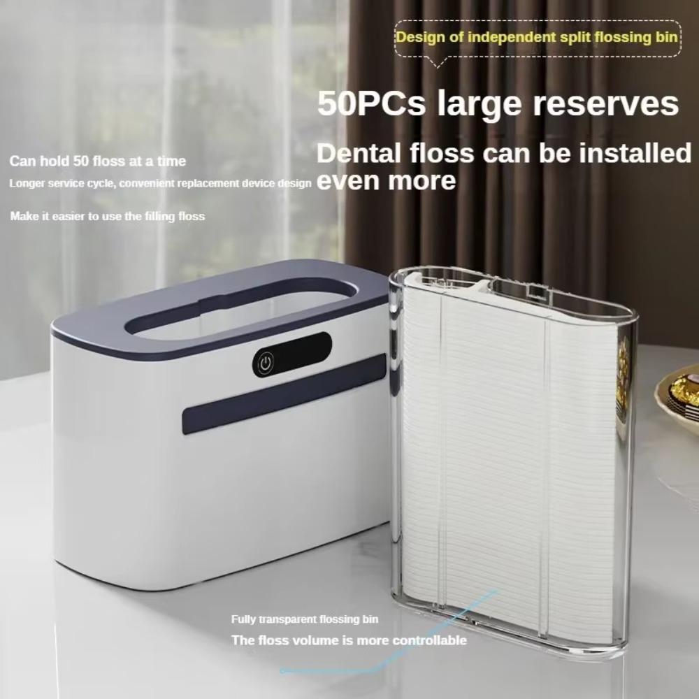 Automatic Up Electric Floss Stick Holder with 100pcs Flosses Teeth Stick Case Hotel