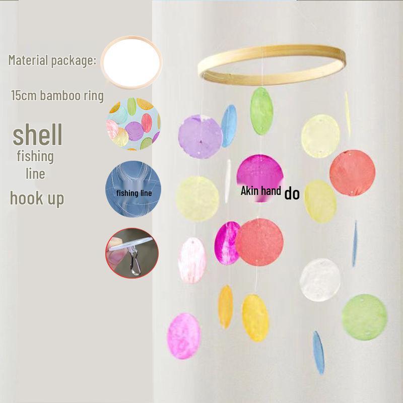 Kreatives Muschel-Windspiel & Traumfänger-Anhänger - Frische Hängedekoration für Balkon oder Schlafzimmer - Geschenk