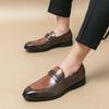 Trendy Minimalist Black Men's Leather Casual Shoes Soft Soles Comfortable Office Business Shoes Commuting Men's Driving Shoes