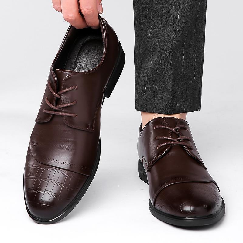 Mode Mode Britischer Stil Plateau Leder Hochzeitsschuhe für Herren Neuer Designer Weichsohlige Frühling Herbst Herren Kleiderschuhe