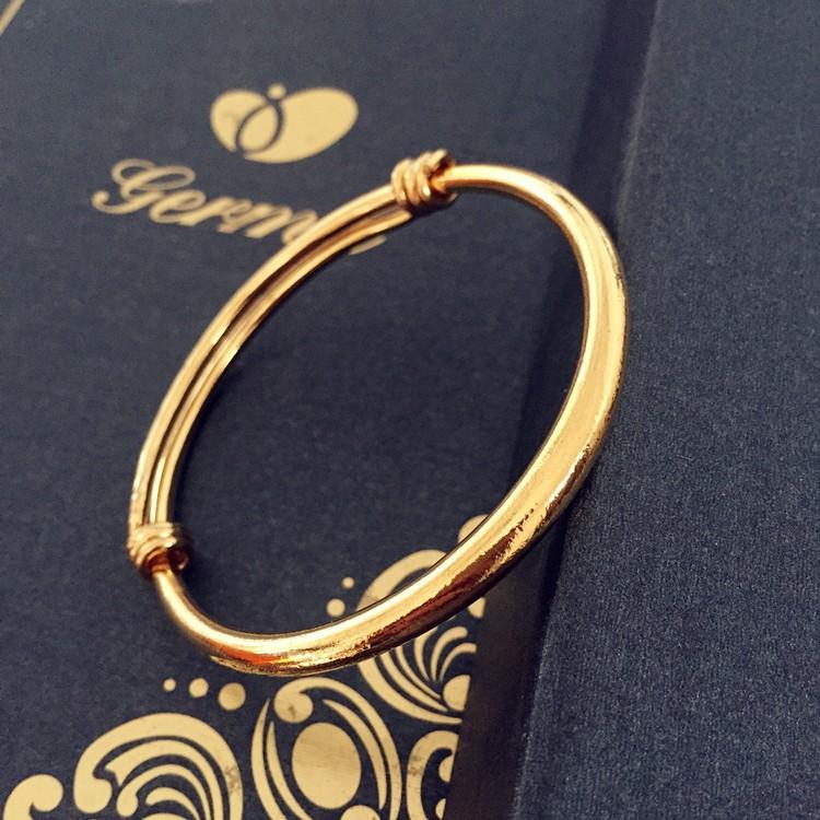 

Alcohol Fashion Luxury Glossy Bell Bracelet Women s Gold Imitation Gold Simple Versatile Solid Bracelet Jewelry