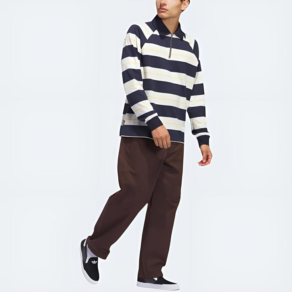 Adidas Originale Einfarbig Bequeme Lockere Passform Freizeit Hose Herren Unterteile Dunkelbraun Strahlend Weiß JC7634