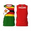 Zimbabwe Flag Men Basketball Sports Running Fitness Multifunction Sleeveless tshirt Exclusive Custom Name Nunber