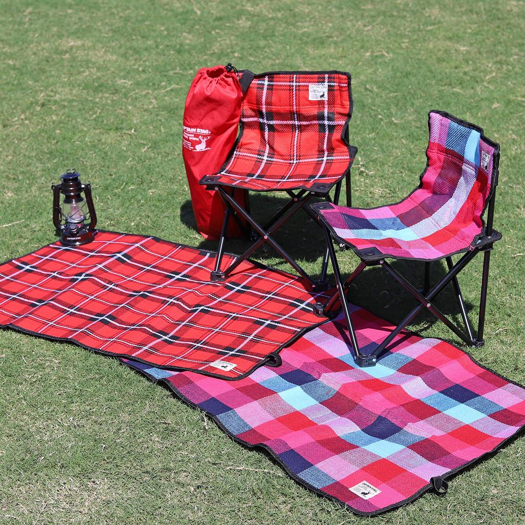 Captain Stag Brushed Picnic Sheet, 90x60cm, Blue/Pink