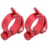 2er Set 31,8MM Fahrradsattelklemme Schnellspanner für 27,2MM FahrradsattelstützeRot