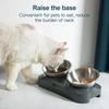 Adjustable Stainless Steel Cat Feeding Bowl Tilted Design Elevated Pet Food Dish Single Bowl Double Bowl Suitable for Cats and Small Pets