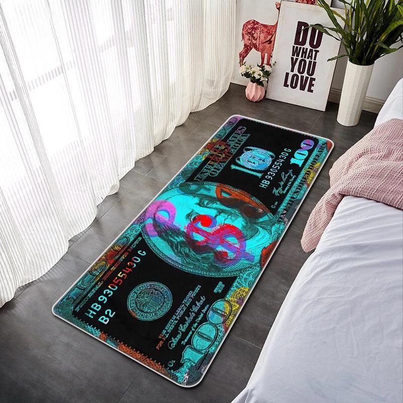 Dollar Doormat for Entrance Door Non-slip and Washable Kitchen Mat Absorbent Bathroom Rug Balcony Decorations Floor Mats Welcome