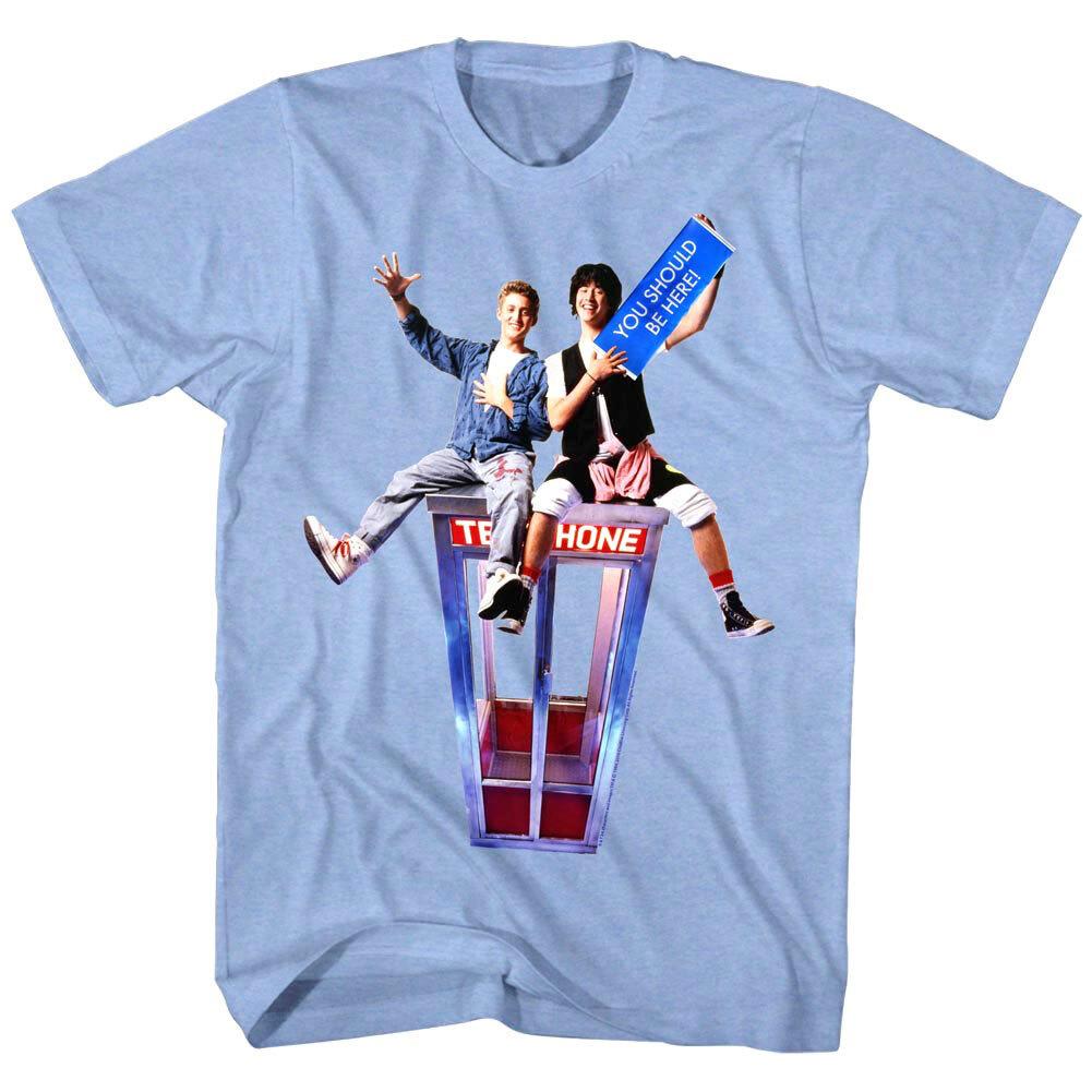Bill Ted on a Phone Booth Men T Shirt S