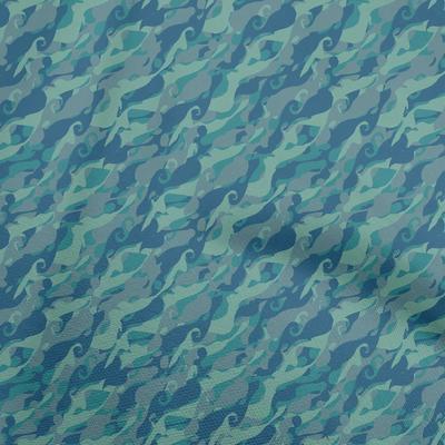 Cotton Flex Blue2 Fabric Abstracts Sewing Material Print Fabric By The Yard 40 Inch