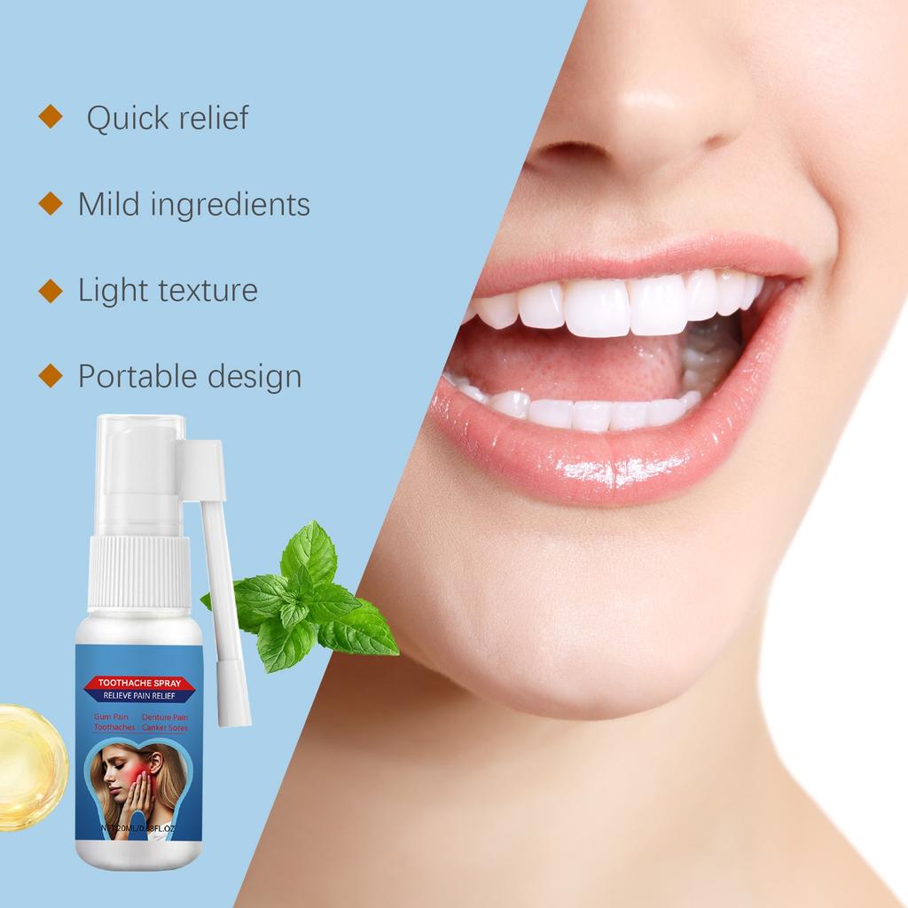 Munnpleiespray, Smertespray, Aftøse sårvev, Effektiv forebygging av tannpine, 20 ml