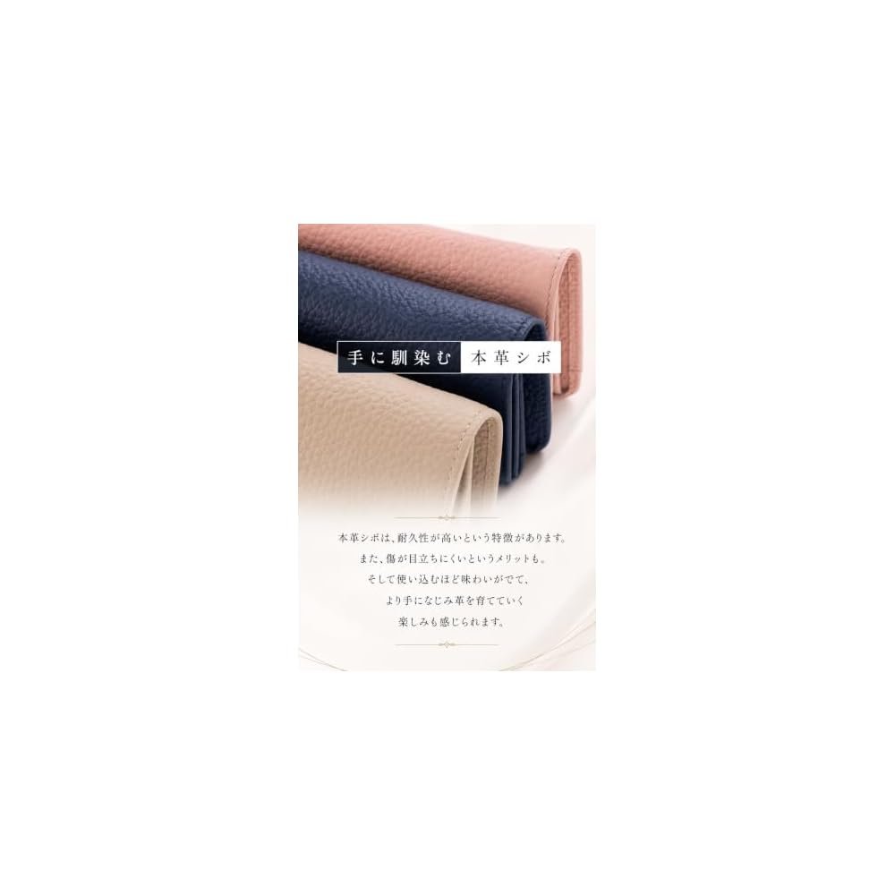 GRAV Women's Bi-fold Wallet, Soft Genuine Leather, L-shaped Zipper, Holds 11 Cards, Anti-skimming,