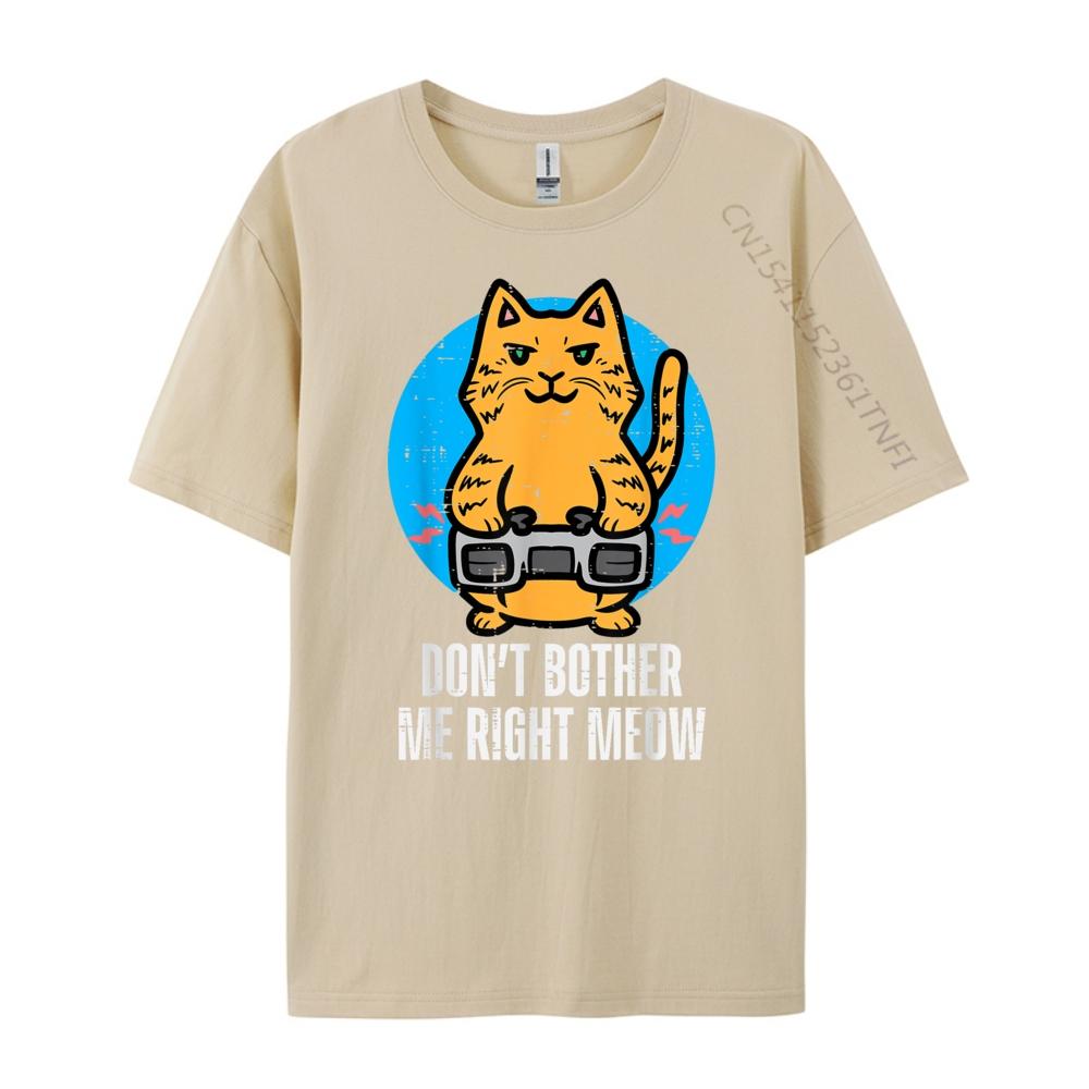 Gamer Cat Dont Bother Me Meow Funny Gaming Unisex Boys Kids Unisexs Clothing Plus Size Anime Street Wear T Shirt