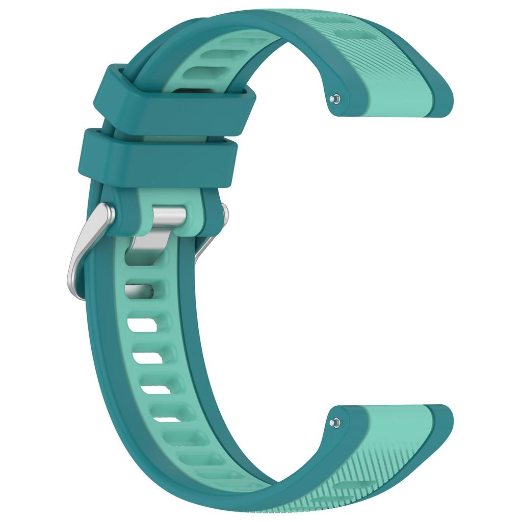 Quick Release 20mm Two-Tone Sports Silicone Strap For Garmin Forerunner 165 Music 245 55/Vivoactive 5/Venu 2 Plus Sq Watch Band