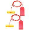 2 Pcs Treadmill Emergency Stop Switch 53x16mm Rectangular Dual Insert Treadmill Safety Key with Clamp