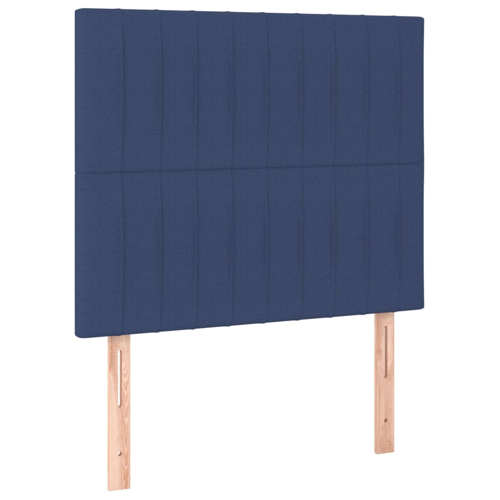 Box Spring Bed with Mattress Blue 120 x 200 cm Fabric