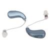 2PCS Digital Sound Enhancer Rechargeable Sound Hearing Device with Noise Cancelling for Seniors Adults Hearing Loss Blue