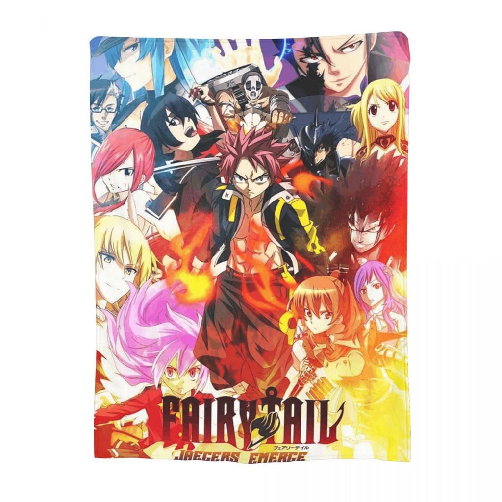 Fairy Tail Blanket Soft Warm Flannel Throw Blanket Cover for Bed Living Room Picnic Travel Home Couch
