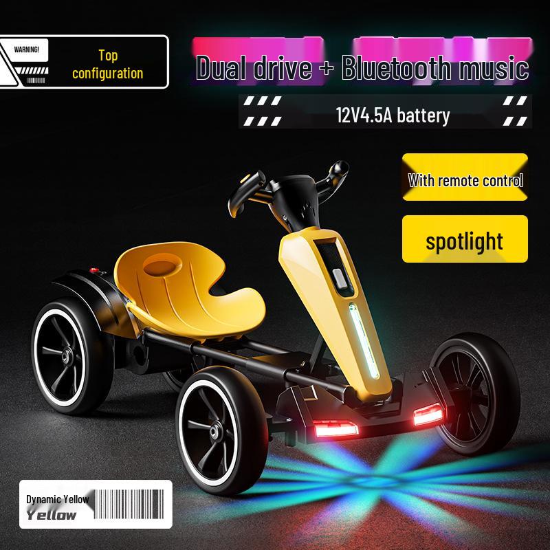 Foldable Children's Electric Go-Kart - Remote Control Car for Boys & Girls